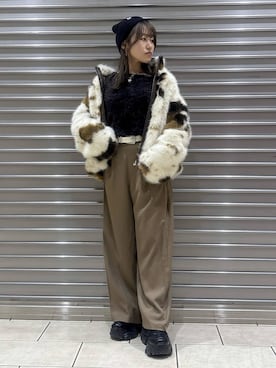 「アイテム（ニットキャップ/ビーニー）」を使った、　Ayuさん（レディース・157cm・20代）の秋コーディネート