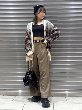 「アイテム（ニットキャップ/ビーニー）」を使った、　Ayuさん（レディース・157cm・20代）の秋コーディネート