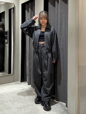 「PAGEBOY（ページボーイ）のプラットチャンキースニーカー【3サイズ展開・軽量】（スニーカー、ブラック系）」を使った、　Ayuさん（レディース・157cm）の秋コーディネート