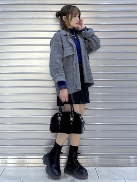 「アイテム（ボストンバッグ）」を使った、　Ayuさん（レディース・157cm・20代）の秋コーディネート