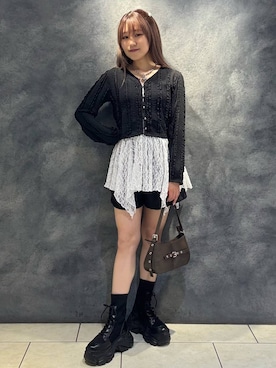 「PAGEBOY（ページボーイ）のアイテム（スラックス）」を使った、　Ayuさん（レディース・157cm）の春コーディネート