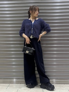 「PAGEBOY（ページボーイ）のサイドタックルーズウラケパンツ/イージーパンツ【4color・2size】（スウェットパンツ）」を使った、　Ayuさん（レディース・157cm）の秋コーディネート