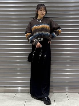 「アイテム（ボストンバッグ）」を使った、　Ayuさん（レディース・157cm・20代）の冬コーディネート