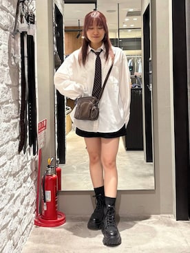 「PAGEBOY（ページボーイ）のアイテム（スラックス）」を使った、　Ayuさん（レディース・157cm）の春コーディネート