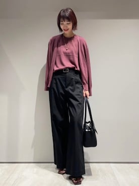 「qualite（カリテ）のアイテム（パンツ）」を使った、MACHIさん（レディース・167cm）の秋コーディネート