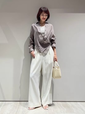 「qualite（カリテ）のアイテム」を使った、MACHIさん（レディース・167cm）の春コーディネート