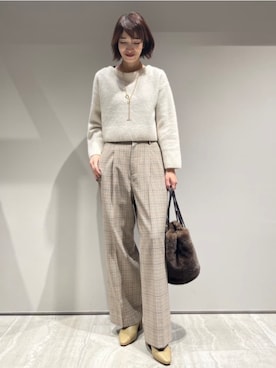 「qualite（カリテ）のアイテム」を使った、MACHIさん（レディース・167cm）の冬コーディネート