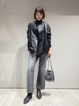 「qualite（カリテ）のアイテム（ブルゾン）」を使った、MACHIさん（レディース・167cm）の秋コーディネート