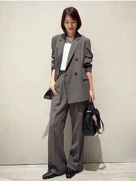 「qualite（カリテ）のアイテム（パンツ）」を使った、MACHIさん（レディース・167cm）の秋コーディネート