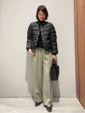 「アイテム（ダウンジャケット/コート）」を使った、MACHIさん（レディース・167cm）の秋コーディネート