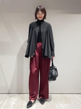 「LOWELL things（ロウェル　シングス）のアイテム（ショルダーバッグ）」を使った、MACHIさん（レディース・167cm）の秋コーディネート