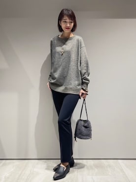 「qualite（カリテ）のアイテム（バッグ）」を使った、MACHIさん（レディース・167cm）の秋コーディネート
