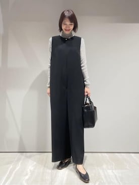 「アイテム（つなぎ/オールインワン）」を使った、MACHIさん（レディース・167cm）の秋コーディネート