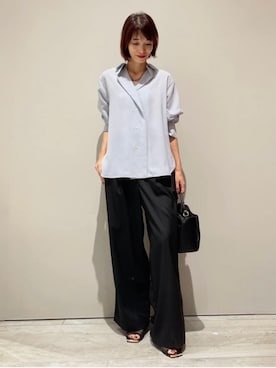 「qualite（カリテ）のアイテム（パンツ）」を使った、MACHIさん（レディース・167cm）の秋コーディネート
