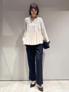 「ブラウスコーデ」｜MACHIさん（レディース・167cm）の秋コーディネート