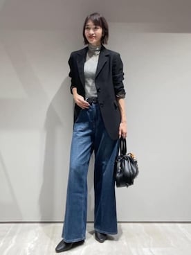 「qualite（カリテ）のアイテム（ジャケット/アウター）」を使った、MACHIさん（レディース・167cm）の秋コーディネート