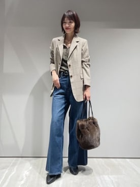 「アイテム（アクセサリー）」を使った、MACHIさん（レディース・167cm）の秋コーディネート