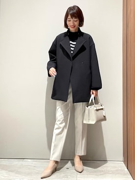 「アイテム（トレンチコート）」を使った、MACHIさん（レディース・167cm）の秋コーディネート