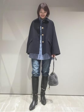 「アイテム（トレンチコート）」を使った、MACHIさん（レディース・167cm）の秋コーディネート