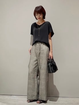「qualite（カリテ）のアイテム」を使った、MACHIさん（レディース・167cm）の春コーディネート