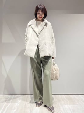 「アイテム（ダウンジャケット/コート）」を使った、MACHIさん（レディース・167cm）の秋コーディネート