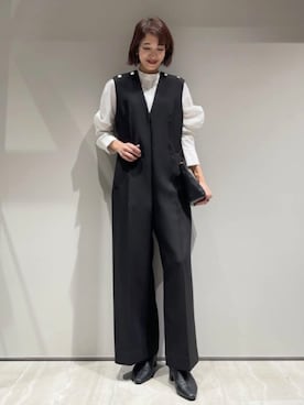 「アイテム（つなぎ/オールインワン）」を使った、MACHIさん（レディース・167cm）の冬コーディネート