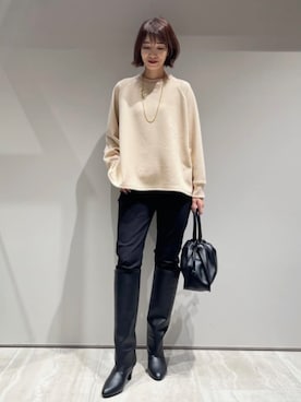 「qualite（カリテ）のアイテム」を使った、MACHIさん（レディース・167cm）の冬コーディネート