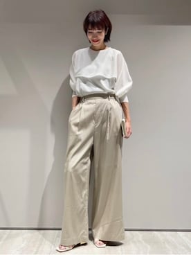 「qualite（カリテ）のアイテム（パンツ）」を使った、MACHIさん（レディース・167cm）の春コーディネート