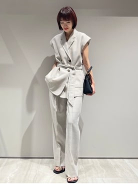 「qualite（カリテ）のアイテム（アクセサリー）」を使った、MACHIさん（レディース・167cm）の春コーディネート