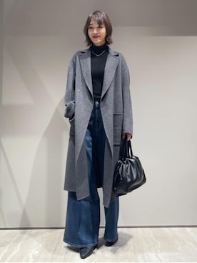 「アイテム（チェスターコート）」を使った、MACHIさん（レディース・167cm）の秋コーディネート