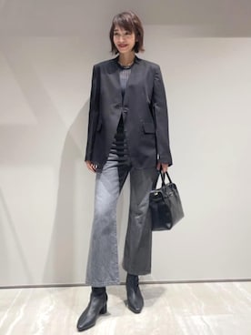 「qualite（カリテ）のアイテム（ジャケット/アウター）」を使った、MACHIさん（レディース・167cm）の秋コーディネート