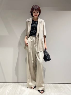 「qualite（カリテ）のアイテム（アクセサリー）」を使った、MACHIさん（レディース・167cm）の春コーディネート