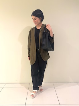 「Au BANNISTER（オゥバニスター）のアイテム」を使った、オギさん（レディース・159cm）の春コーディネート