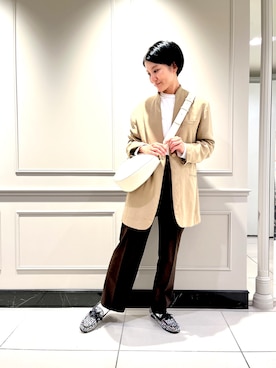 「LOWELL things（ロウェル　シングス）のアイテム（ショルダーバッグ）」を使った、オギさん（レディース・159cm）の秋コーディネート