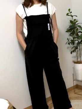 「グランピング」｜「アイテム（オールインワン・サロペット）」を使った、HARUさん（レディース・162cm）の夏コーディネート