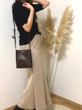 「クロコ柄」｜HARUさん（レディース・162cm）の冬コーディネート