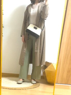 「透けトップス」｜「アイテム（ジャケット/アウター）」を使った、HARUさん（レディース・162cm）の春コーディネート