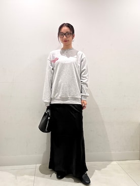 「アイテム（メガネ、グリーン系）」を使った、RURUさん（レディース・154cm）の秋コーディネート