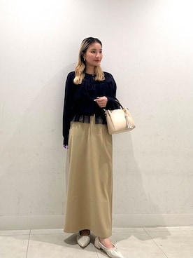 「冬の差し色コーデ」｜RURUさん（レディース・155cm）の冬コーディネート