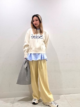 「冬の差し色コーデ」｜RURUさん（レディース・155cm）の冬コーディネート