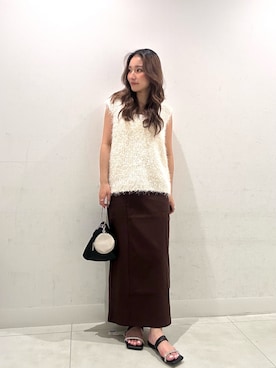 「SENSE OF PLACE by URBAN RESEARCH（センスオブプレイスバイアーバンリサーチ）のアイテム（サンダル）」を使った、RURUさん（レディース・154cm）の夏コーディネート