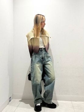 「アイテム（カバーオール）」を使った、RURUさん（レディース・155cm）の秋コーディネート
