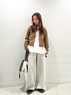 「アイテム（バンダナ/スカーフ）」を使った、RURUさん（レディース・154cm）の秋コーディネート