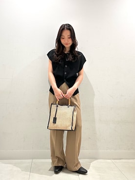 「RODE SKO（ロデスコ）のアイテム（バッグ）」を使った、RURUさん（レディース・155cm）の春コーディネート