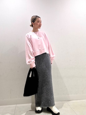 「冬の差し色コーデ」｜RURUさん（レディース・155cm）の冬コーディネート