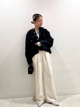 「冬の差し色コーデ」｜RURUさん（レディース・155cm）の冬コーディネート