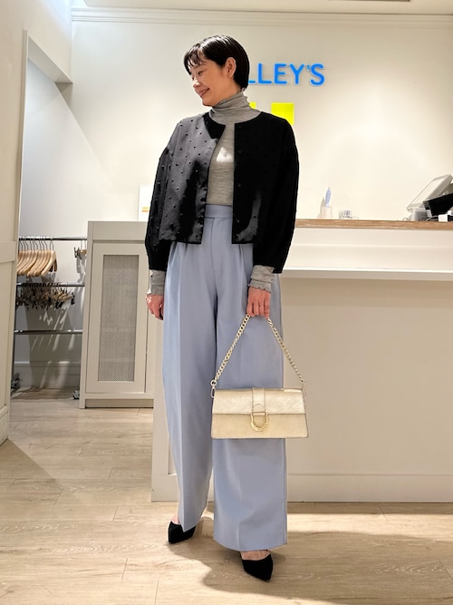 セール】《セットアップ対応》ストレッチツイルワイドパンツ