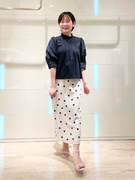 シャツ/ブラウス（ブラック系）を使った「ドットスカート」の人気