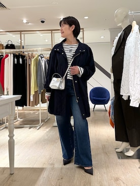「アイテム（その他アウター）」を使った、minaさん（レディース・157cm）の秋コーディネート