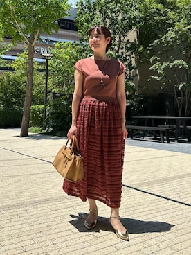 「アイテム（トートバッグ）」を使った、minaさん（骨格ストレート・レディース・157cm）の夏コーディネート